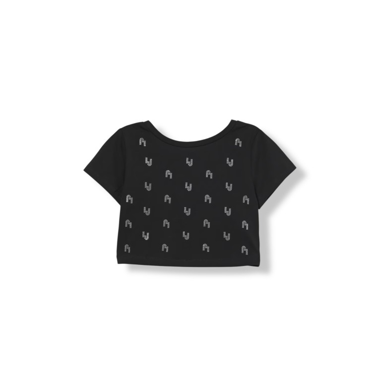T-shirt Liu Jo Kids con logo strass all over