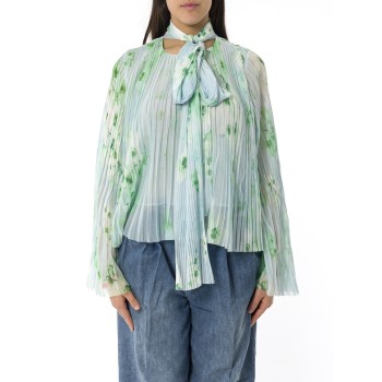 Blusa leggera in creponne plissè Pinko