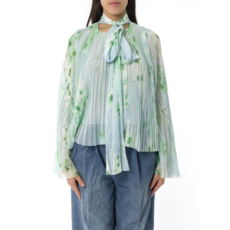 Blusa leggera in creponne plissè Pinko