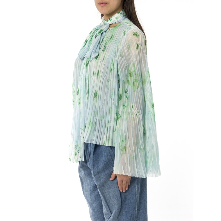 Blusa leggera in creponne plissè Pinko