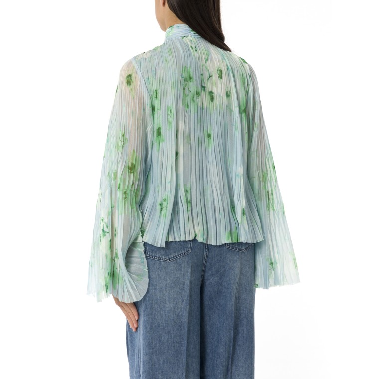 Blusa leggera in creponne plissè Pinko