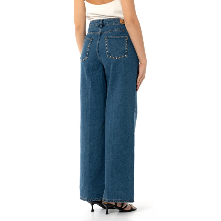 Jeans wide leg con borchie Emme Marella