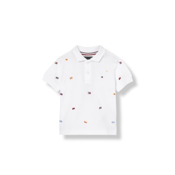 Camicia Tommy Hilfiger con bandierine ricamate all over