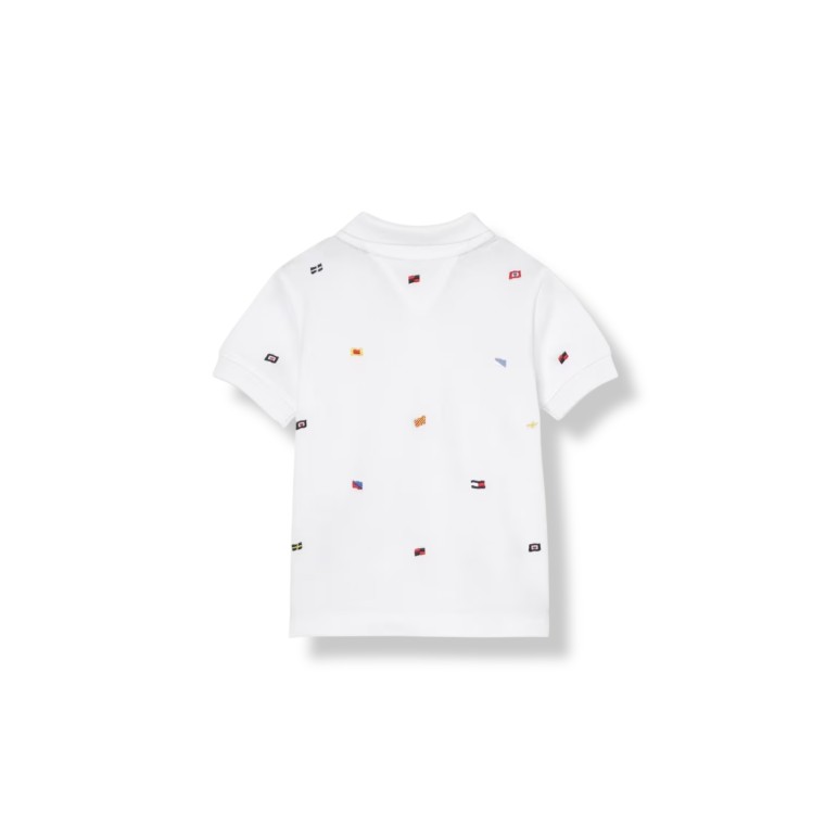 Camicia Tommy Hilfiger con bandierine ricamate all over