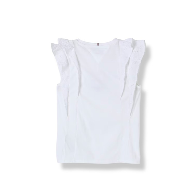 Top con volant in sangallo Tommy Hilfiger