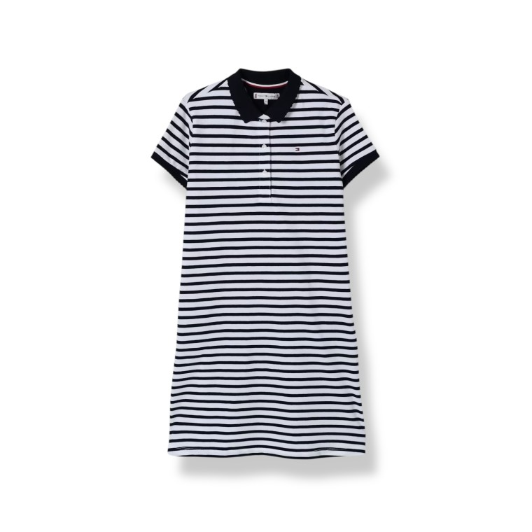 Abito polo a righe Tommy Hilfiger