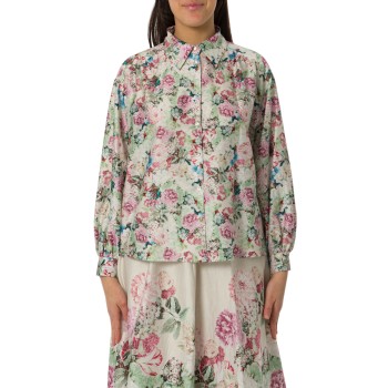 Camicia fantasia floreale in cotone i Blues