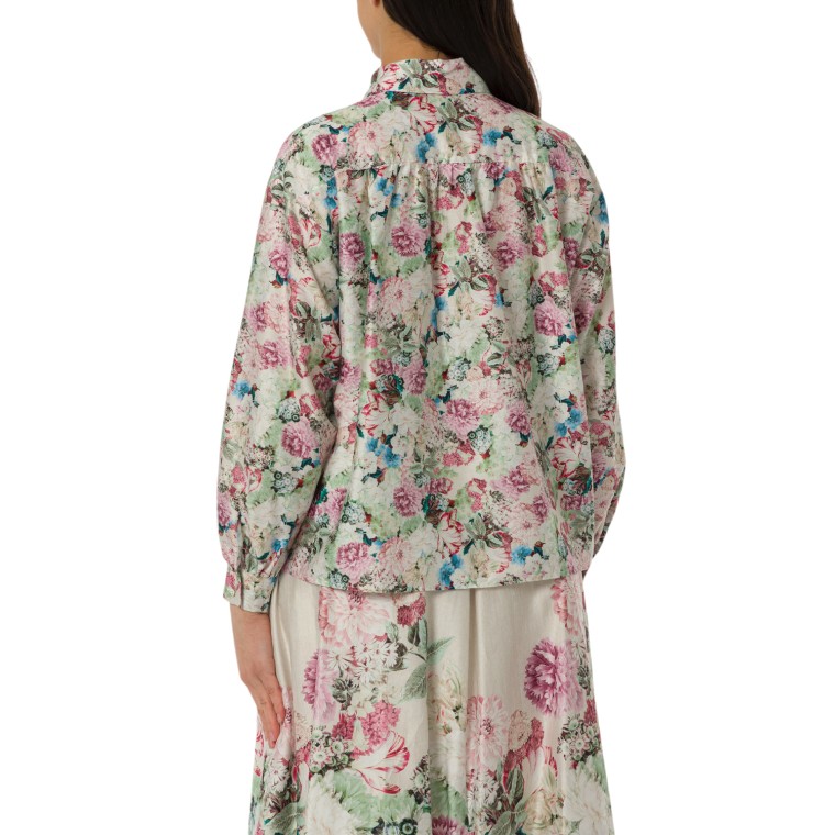 Camicia fantasia floreale in cotone i Blues