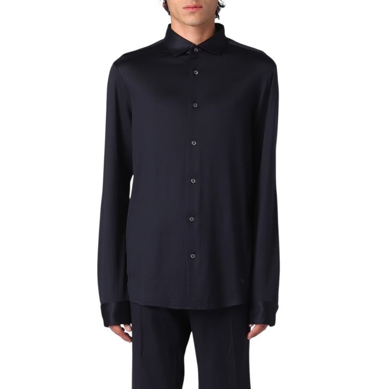 Camicia in jersey misto Tencel Emporio Armani