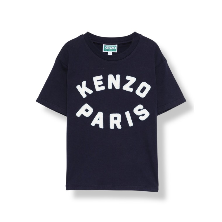 T-shirt in cotone con logo Kenzo Kids