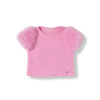 T-shirt Liu Jo Kids con arricciature in tulle