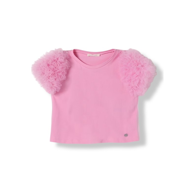 T-shirt Liu Jo Kids con arricciature in tulle
