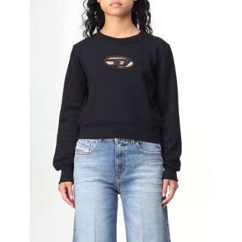 Felpa cropped con logo cut-out Diesel