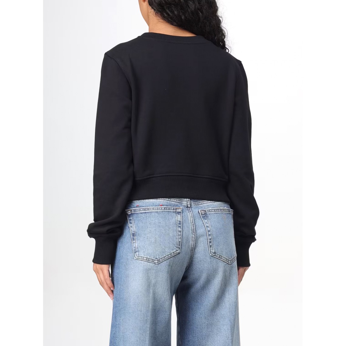 Felpa cropped con logo cut-out Diesel