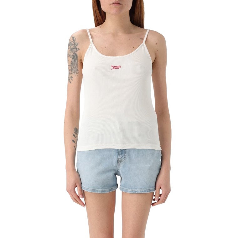 Canotta slim fit a coste Tommy Jeans