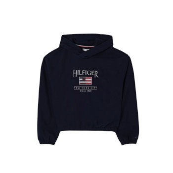 Felpa con cappuccio e logo in paillettes Tommy Hilfiger