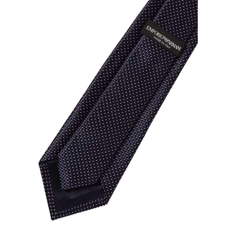 Cravatta in seta Emporio Armani con pois jacquard