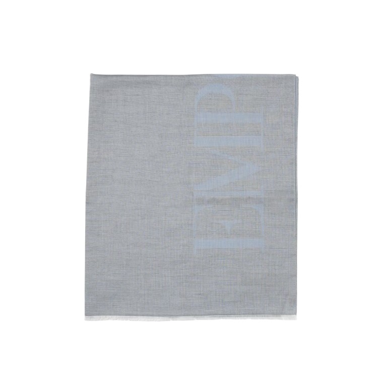 ciarpa Emporio Armani in misto cotone e modal con logo jacquard