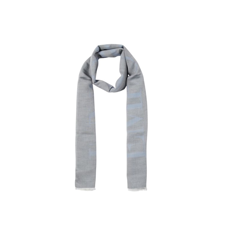 ciarpa Emporio Armani in misto cotone e modal con logo jacquard
