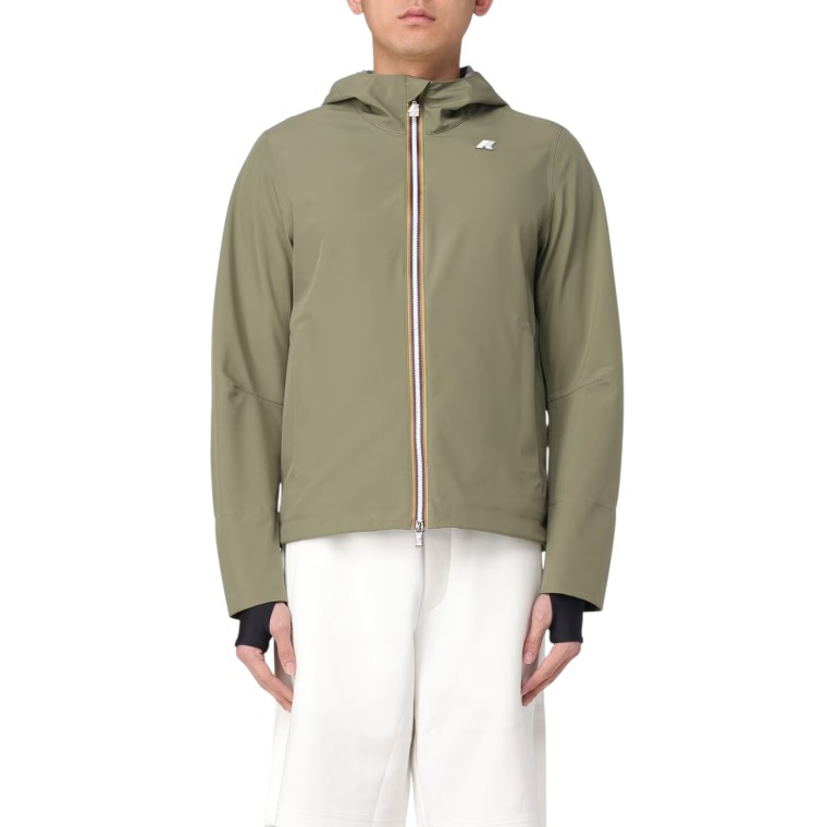 Giubbotto con cappuccio Jacko Bonded K-Way in nylon