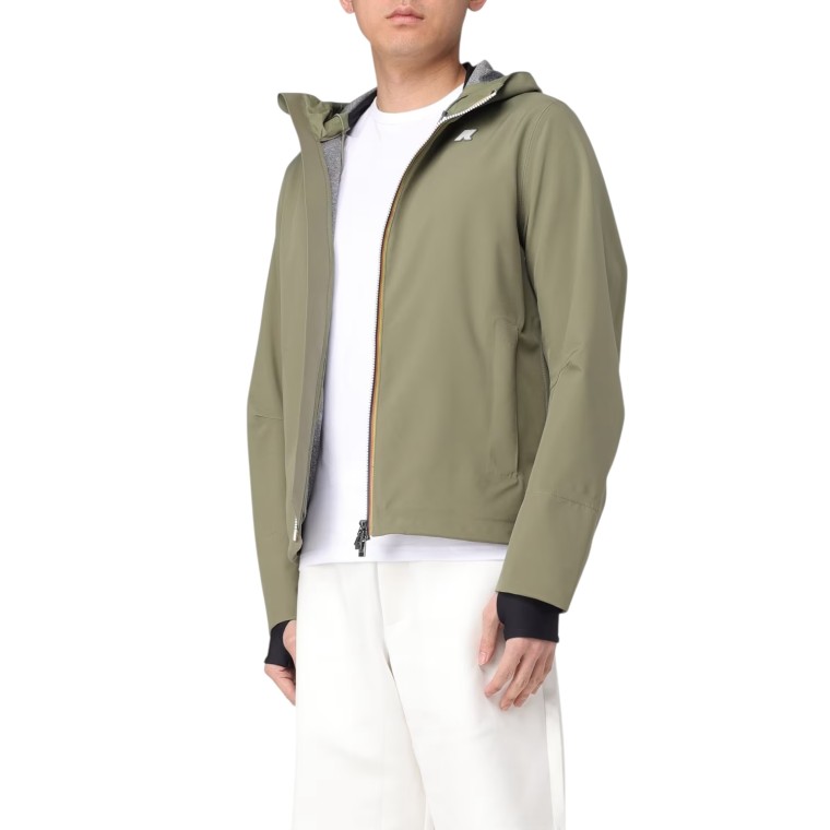 Giubbotto con cappuccio Jacko Bonded K-Way in nylon