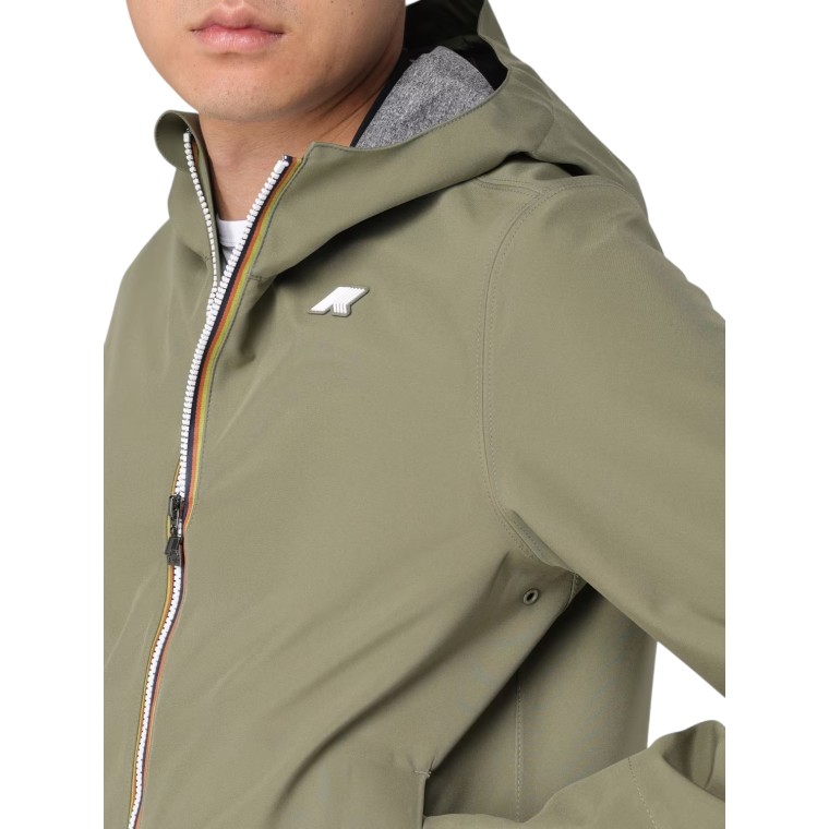 Giubbotto con cappuccio Jacko Bonded K-Way in nylon
