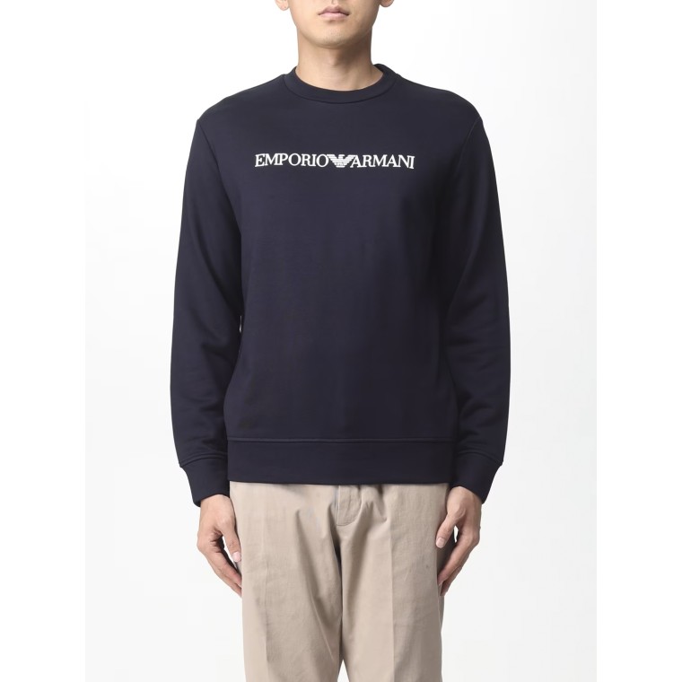 Felpa Emporio Armani in jersey con stampa logo