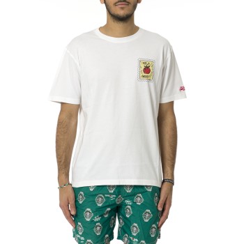 T-shirt Mc2 Saint Barth con stampa Mela Godo