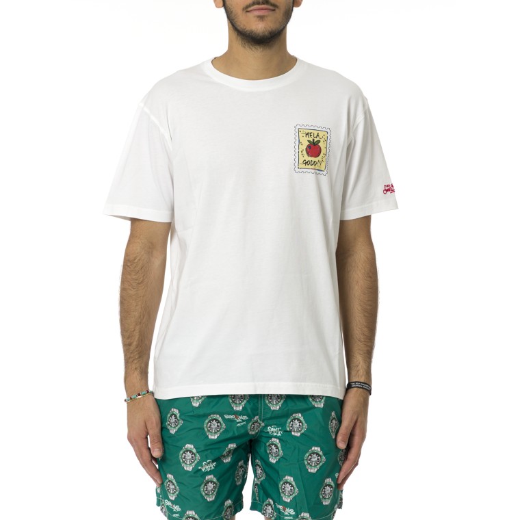 T-shirt Mc2 Saint Barth con stampa Mela Godo