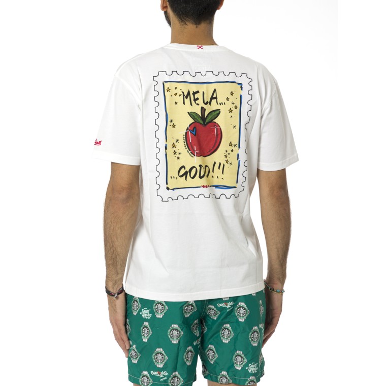 T-shirt Mc2 Saint Barth con stampa Mela Godo