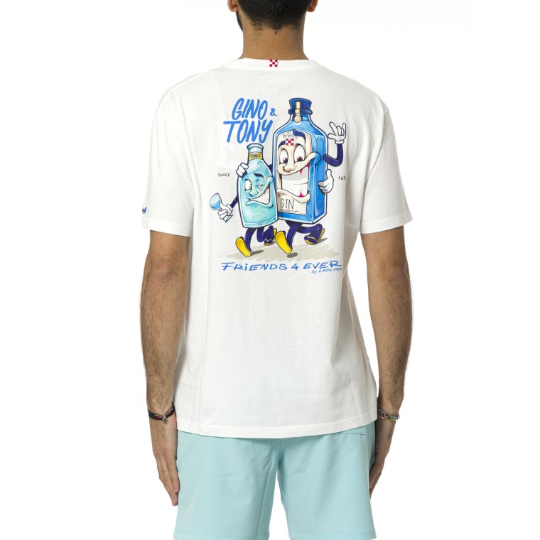 T-shirt Mc2 Saint Barth stampa Gino & Tony Cryptopuppets 