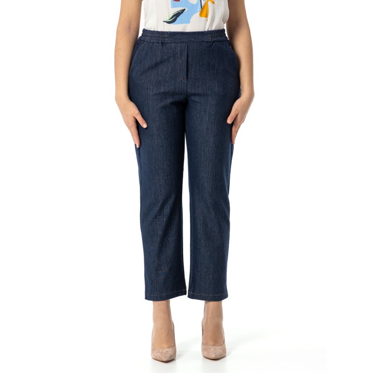 Pantaloni in jersey effetto denim Pennyblack