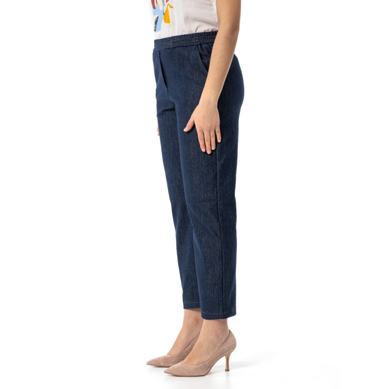 Pantaloni in jersey effetto denim Pennyblack