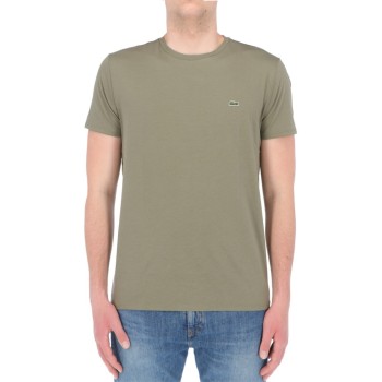 T-shirt a Girocollo in Jersey di Cotone Lacoste