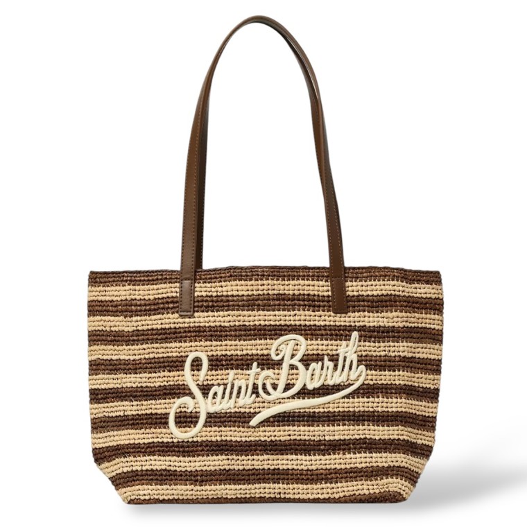 Borsa in rafia a righe Mc2 Saint Barth