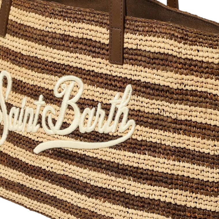 Borsa in rafia a righe Mc2 Saint Barth
