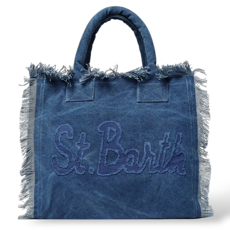 Borsa in tela di cotone Vanity Mc2 Saint Barth