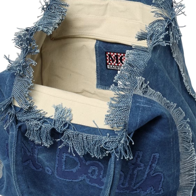 Borsa in tela di cotone Vanity Mc2 Saint Barth