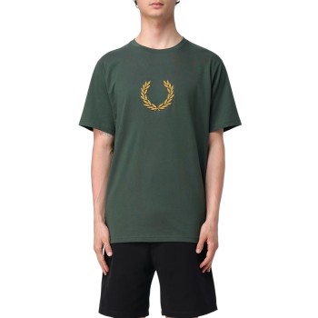 T-shirt in cotone con logo Fred Perry