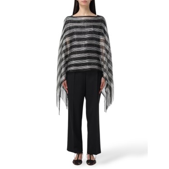 Poncho in misto cotone a righe Liu Jo