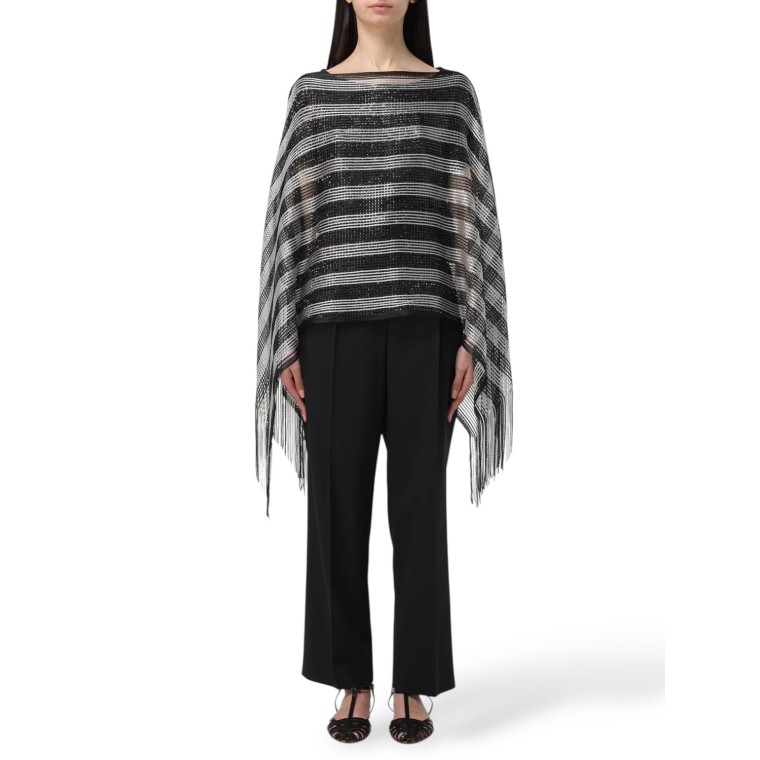 Poncho in misto cotone a righe Liu Jo