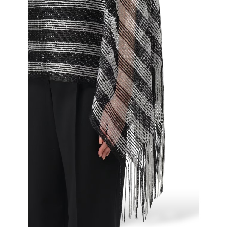 Poncho in misto cotone a righe Liu Jo