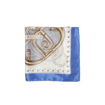 Foulard Liu Jo in raso con stampa chain
