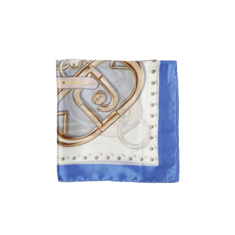 Foulard Liu Jo in raso con stampa chain