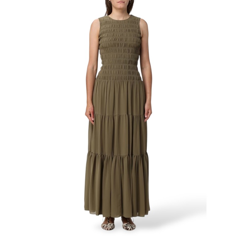 Abito Michael Kors in georgette con punto smock
