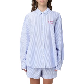 Camicia a righe Brigitte Mc2 Saint Barth in seersucker
