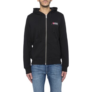 Felpa con cappuccio e zip Diesel