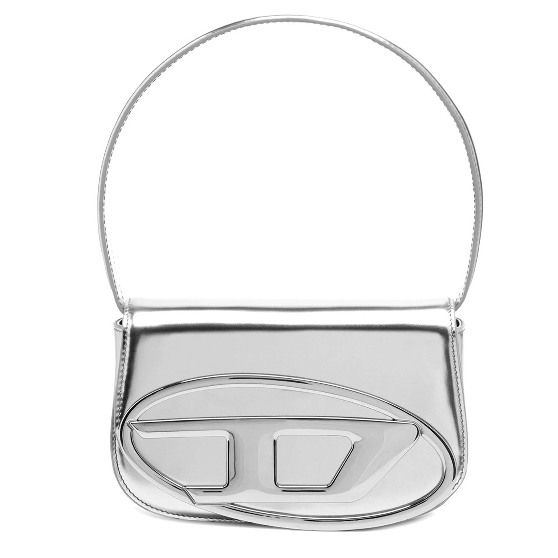 Borsa a spalla in pelle specchiata Diesel
