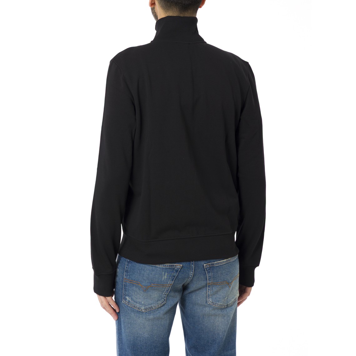 Felpa con zip e logo metallizzato Diesel S-Ginni