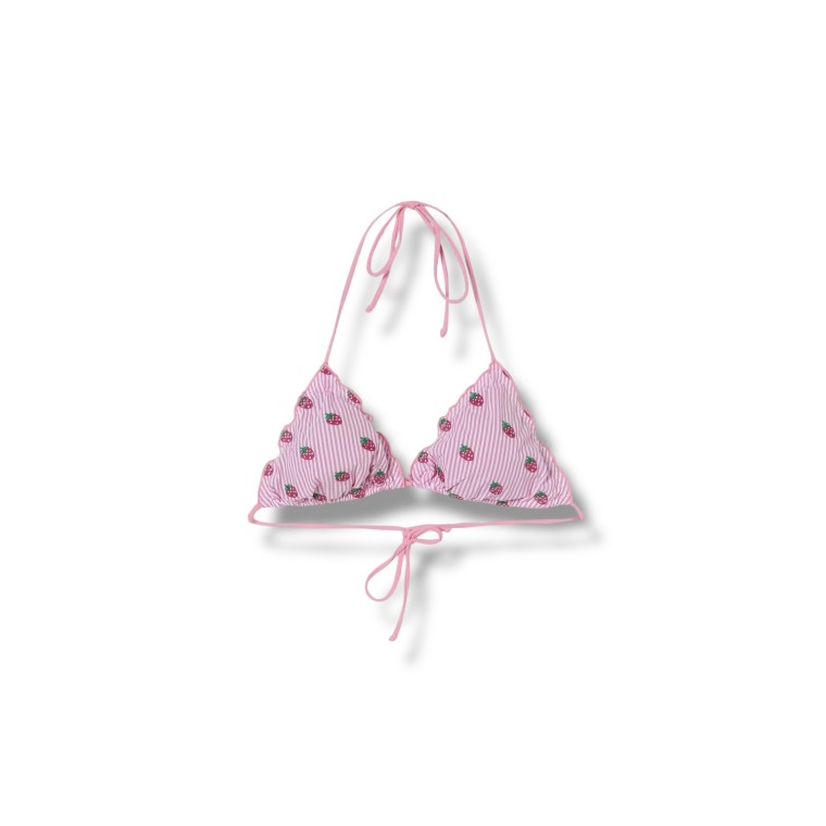Costume da bagno bikini top Sagittarius a righe in seersucker Mc2 Saint Barth
